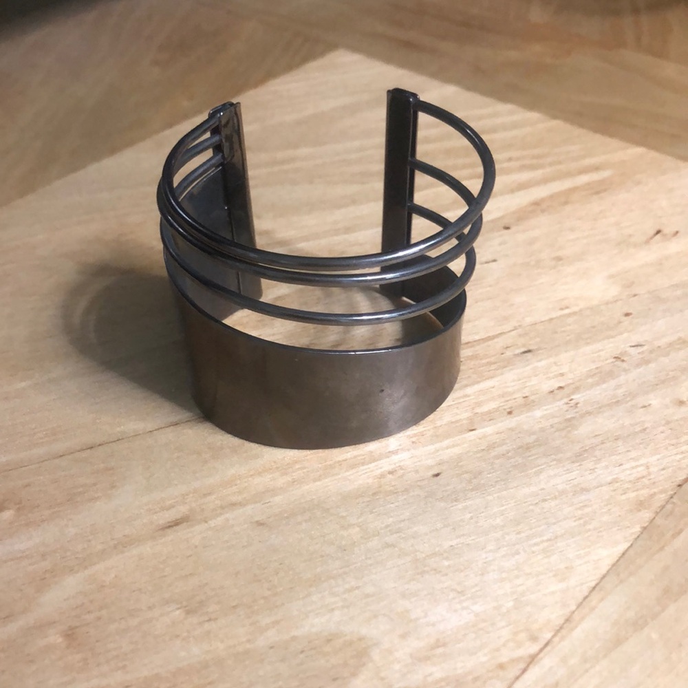 Silver Metal Cuff Bracelet